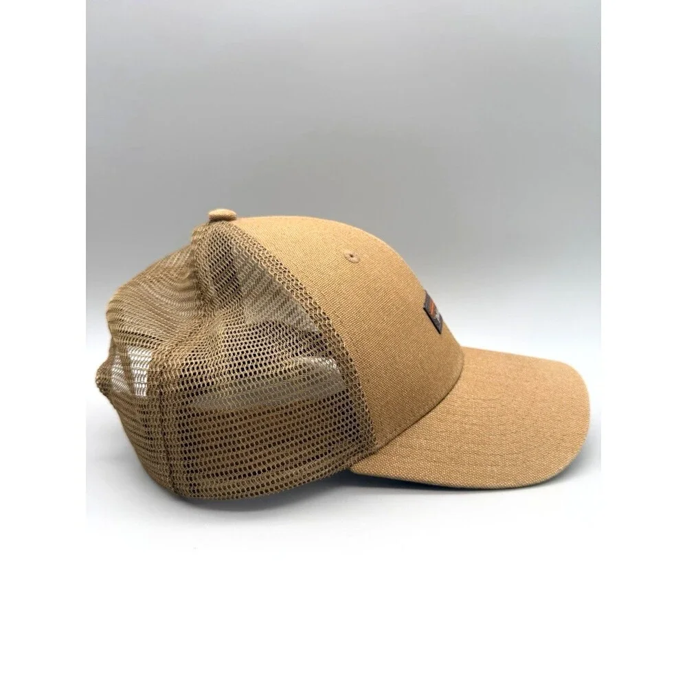 Patagonia Trucker Hat Tan Brown NetPlus Fishing Net Snapback Cap Outdoor Hiking